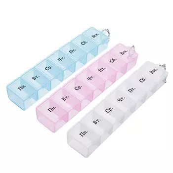 Контейнер для мелочей 7 отсеков, пластик, 15х3,3 см, 3 цвета, «Ежедневный»,