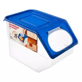 Контейнер для овощей с крышкой, 11,2л, пластик, Полимербыт, арт.821