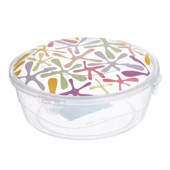 Контейнер круглый с защелками 0,5л, пластик, М1237