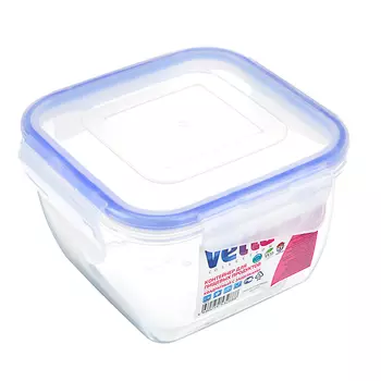 Контейнер пищевой 0,9 л для СВЧ, крышка с защелками, VETTA
