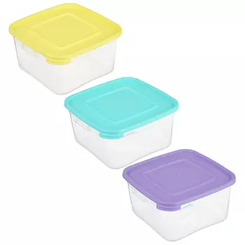 Контейнер пищевой 1 л пластик, Каскад "Квадро", Полимербыт