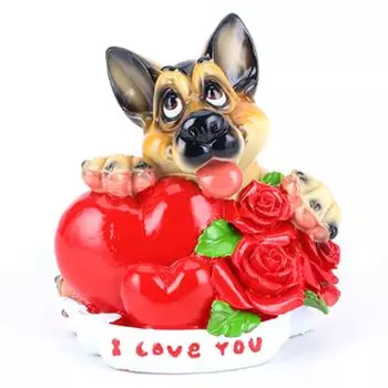 Копилка "I love you" полистоун, 14х12,5х11,5см, арт.014