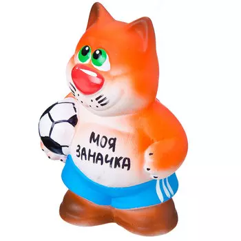 Копилка "Котенок футболист", керамика, 18x12x10см