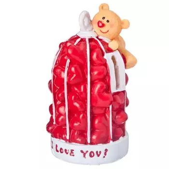 Копилка "Подарок" полистоун, 15,5х8,3см, арт.015