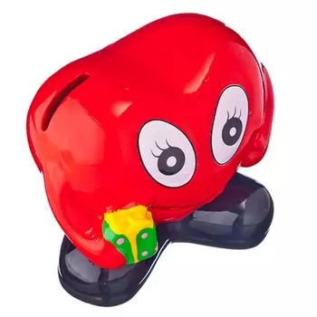 Копилка "Сердечко", керамика, 12х11см, микс