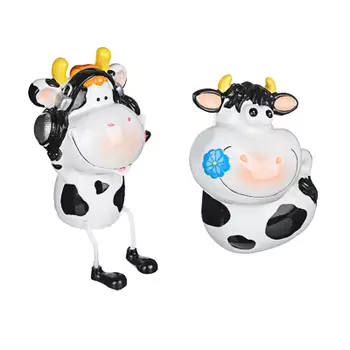 Копилка в виде коровки, полистоун, 8-14,5 см, 2 дизайна