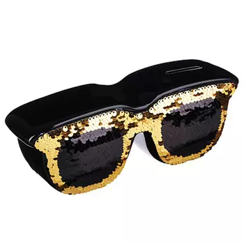 Копилка в виде очков с пайетками, керамическая, 22,5х6,5х8,5см