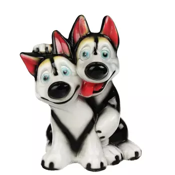 Копилка в виде собачек, гипс, 27х22 см, арт.284