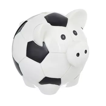 Копилка в виде свинки-мяча, полистоун, 16,5 см