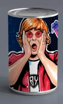 Копилка ж/банка d-7,6см, h-9,5см, Рыжий НГ