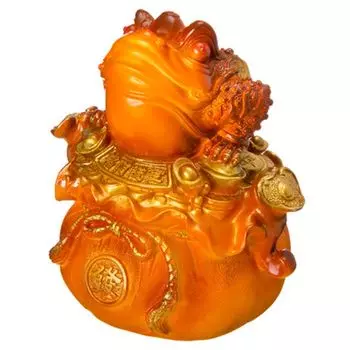 Копилка "Жаба на мешке богатства" гипс, 20х18х15см