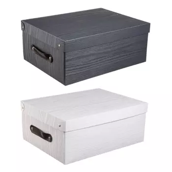 Короб для хранения складной с ручкой VETTA, 32х24х13 см, 3 дизайна, пластик