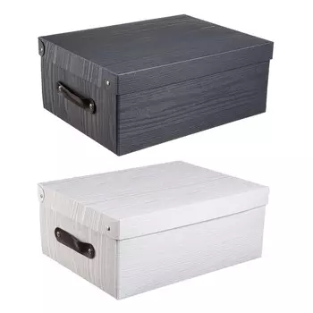 Короб для хранения складной с ручкой VETTA, 32х24х13 см, 3 дизайна, пластик