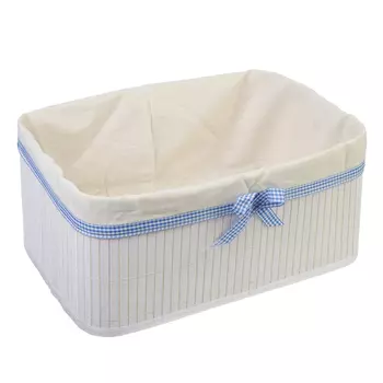 Коробка для хранения складная, бамбук, 35х25х16см, белая, VETTA