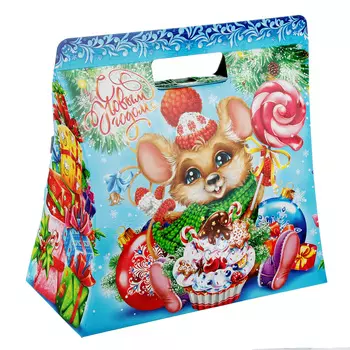 Коробка для подарков "Сластена", картон 390г, 245х115х230мм, до 1200г