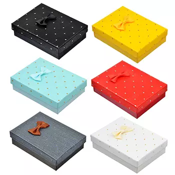 Коробка подарочная с бантом, 11х8х2,5 см, 6 цветов