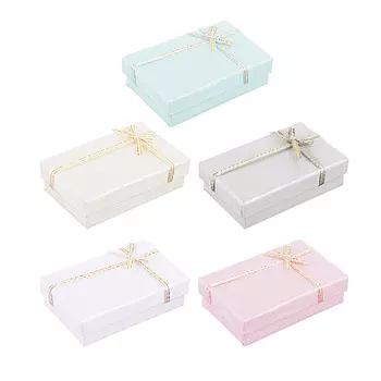 Коробка подарочная с бантом, 5х8х2,5 см, 5 цветов