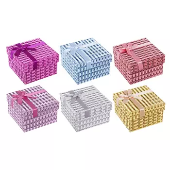 Коробка подарочная, с бантом, 8,5х8,5х5,5 см, 6 цветов