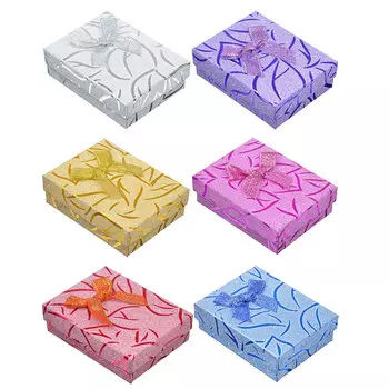 Коробка подарочная с бантом, 9х7х2,5 см, 6 цветов