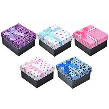 Коробка подарочная с бантом, 9х8,5х5,5 см, 6 цветов