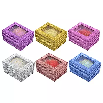 Коробка подарочная с бантом внутри, 9х7х5 см, 6 цветов