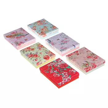 Коробка подарочная с рисунком, 16х12х2,5 см, 6 цветов, арт.2112