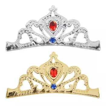 Корона карнавальная СНОУ БУМ 22х10 см, полиэстер, пластик, 2 цвета, арт.1