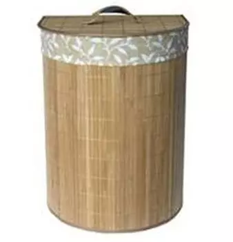 Корзина для белья складная пристенная, бамбук, 38x29х50см, VETTA