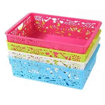 Корзина-подставка, пластик, 29,5х20х8 см, 4 цвета