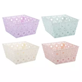 Корзинка универсальная, пластик, 22х22х12 см, 4 цвета