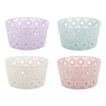 Корзинка универсальная, пластик, d18,8х10,3 см, 4 цвета