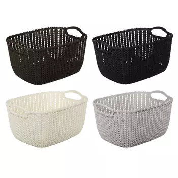 Корзинка вязаная, пластик, 29х22х17 см, 4 цвета, VETTA