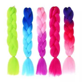 Коса цветная BERIOTTI, 60 см, нейлон, 4 дизайна