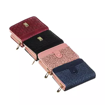 Кошелек с отделениями для карт и купюр ЮL, ПУ, 12х9см, 2 дизайна, КК21-10