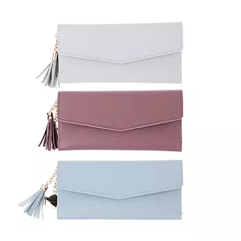 Кошелек женский из искусственной кожи, 3-4 цвета, PAVO