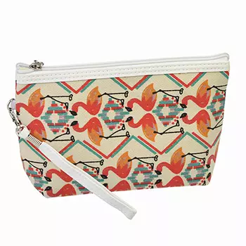 Косметичка с фламинго, полиэстер, 21,5х13х6см, 2 цвета, #2