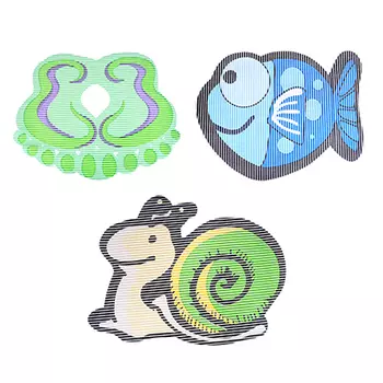 Коврик для ванны, фигурный, ПВХ, 3 дизайна, VETTA