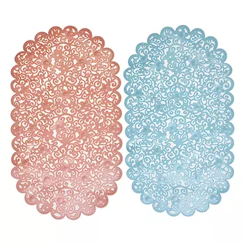 Коврик для ванны противоскользящий, ПВХ, 66х37см, 2 цвета, VETTA "Ажурный"