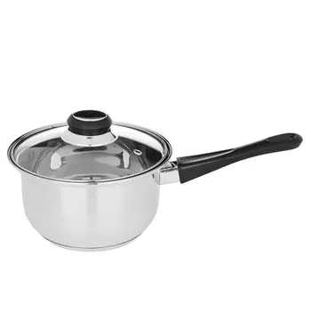 Ковш 1,4 л Стрейтон, нержавейка, стеклянная крышка