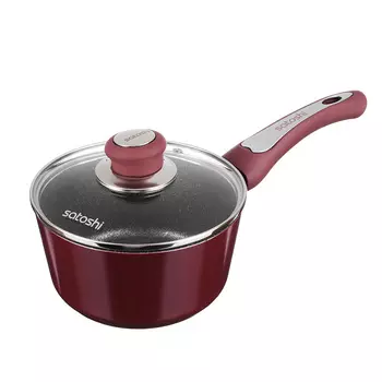 Ковш d.16 см SATOSHI Ла Мери, с крышкой, антипригарное покрытие, индукция