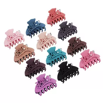 Краб для волос, 6 см, 12 цветов