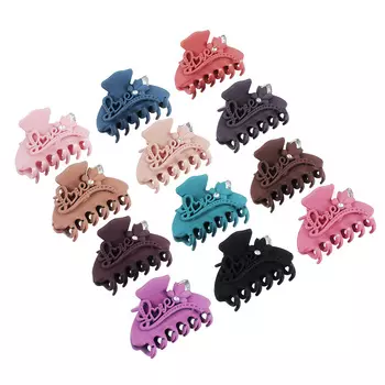 Краб для волос, 6 см, 12 цветов