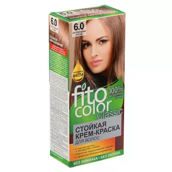 Краска для волос FITO COLOR Classic, 115 мл, тон 6.0 натурально русый