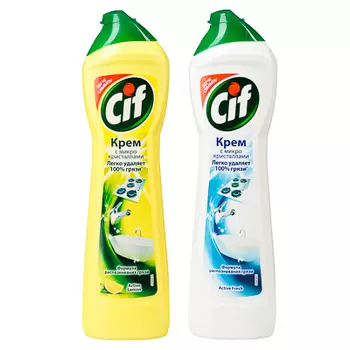 Крем чистящий CIF Актив, лимон/фреш, 440 мл
