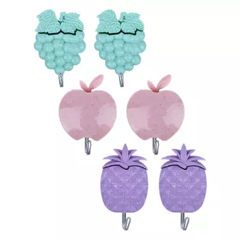 Крючки самоклеящиеся для полотенец 2 шт, пластик/металл, 3 дизайна, ВЕСЕЛЫЙ РОДЖЕР WF-039