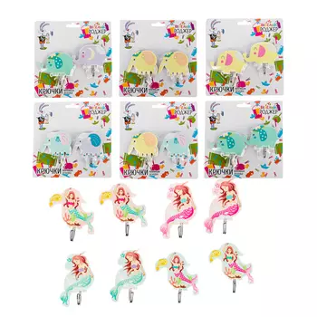 Крючки в ванную самоклеящиеся 2 шт, ВЕСЕЛЫЙ РОДЖЕР WF-134