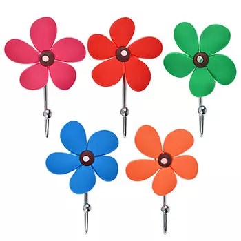 Крючок для полотенец на присоске цветной, ВЕСЕЛЫЙ РОДЖЕР "Анютины глазки"