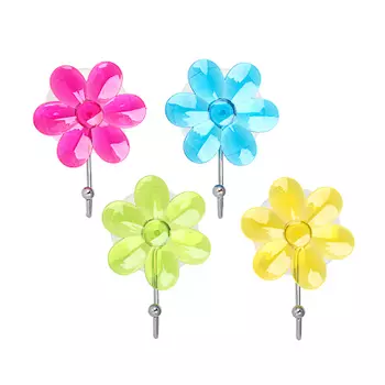 Крючок для полотенец на присоске цветной, ВЕСЕЛЫЙ РОДЖЕР "Прозрачный"