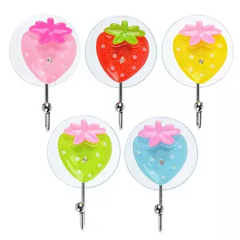 Крючок на присоске, пластик/металл, ВЕСЕЛЫЙ РОДЖЕР "Ягодка"