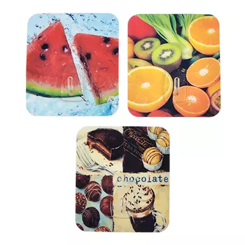 Крючок самоклеящийся для кухни, силикон, 8x9 см, 3 дизайна, на блистере